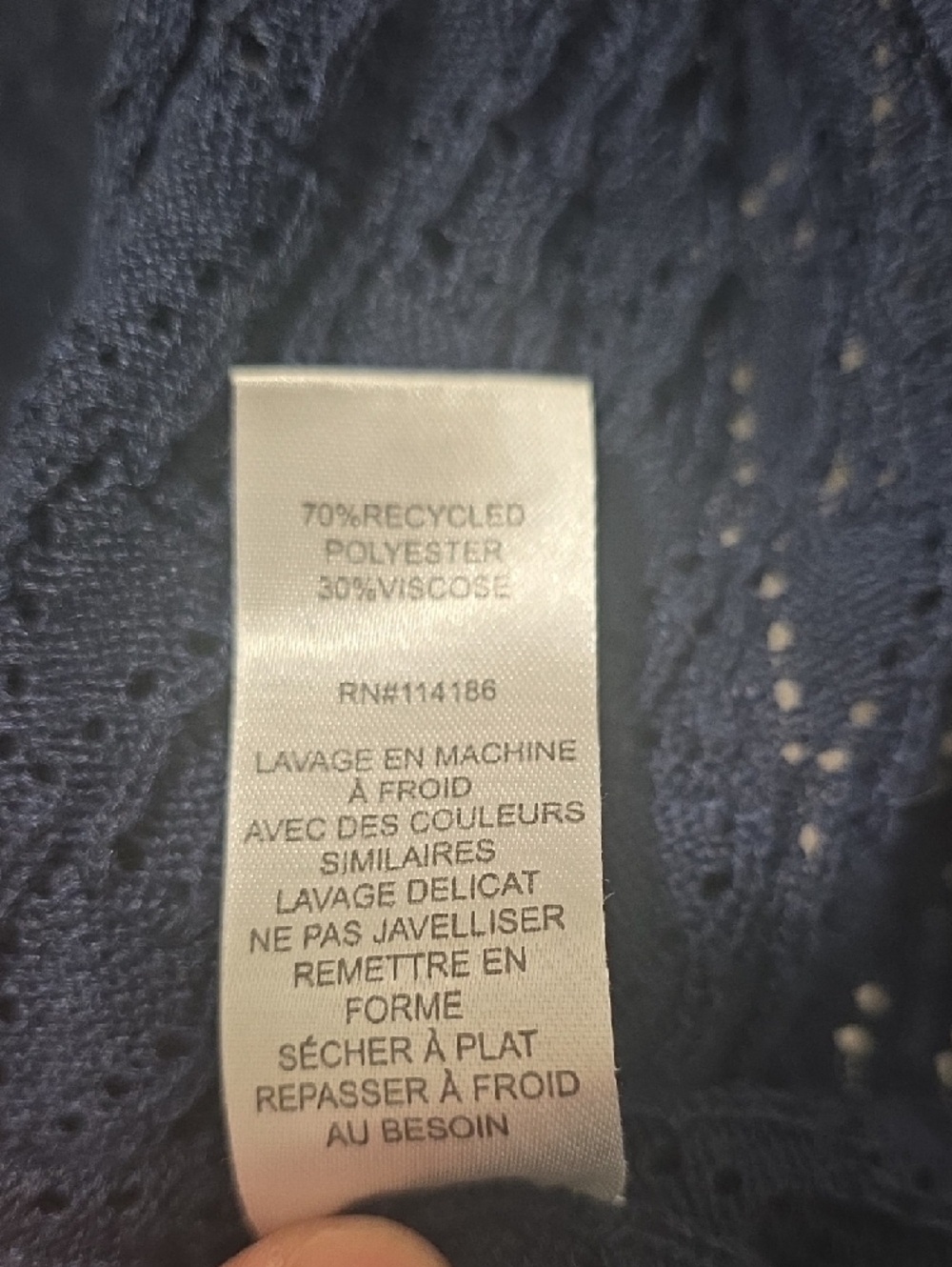 Navy Open-Front Cardigan - Picture 11 of 13